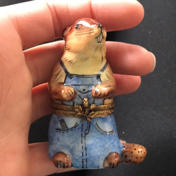 Limoges France Rochard Hand painted beaver - Picture 8 of 8
